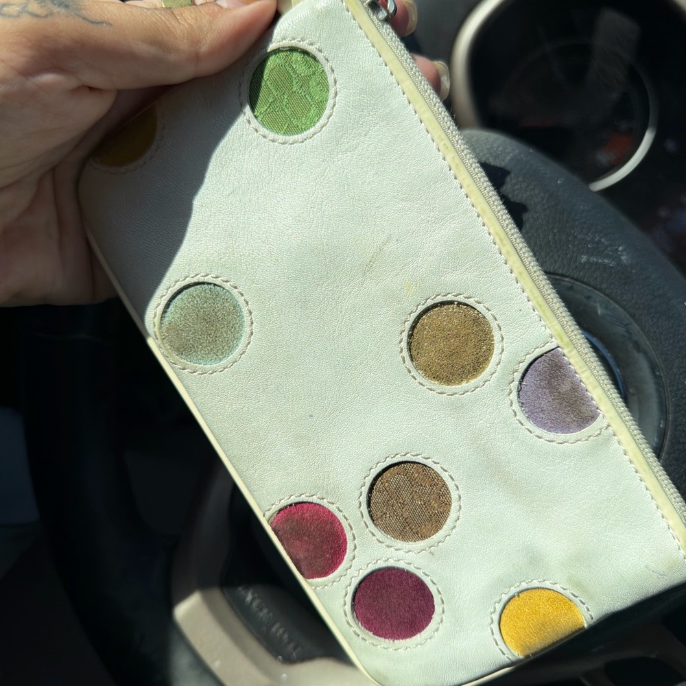 Coach Colorful Polka Dot Wristlet